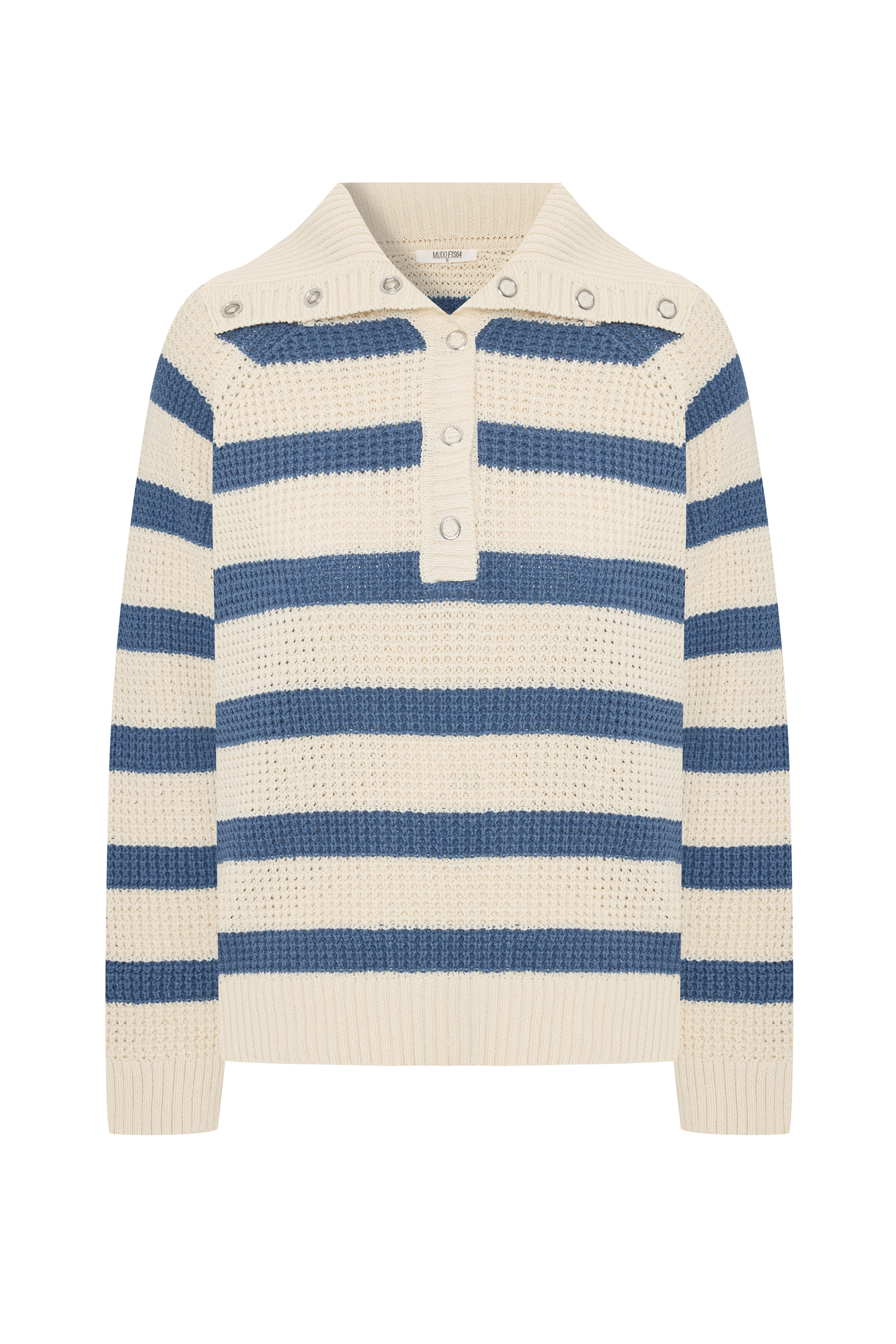 ÇİZGİLİ YAKA DETAYLI LOOSE FIT KAZAK