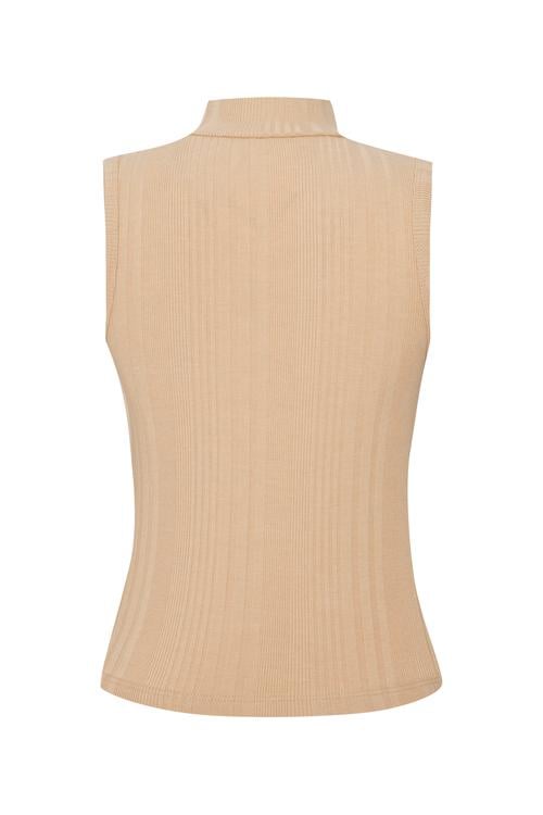  DİK YAKA KOLSUZ T-SHIRT