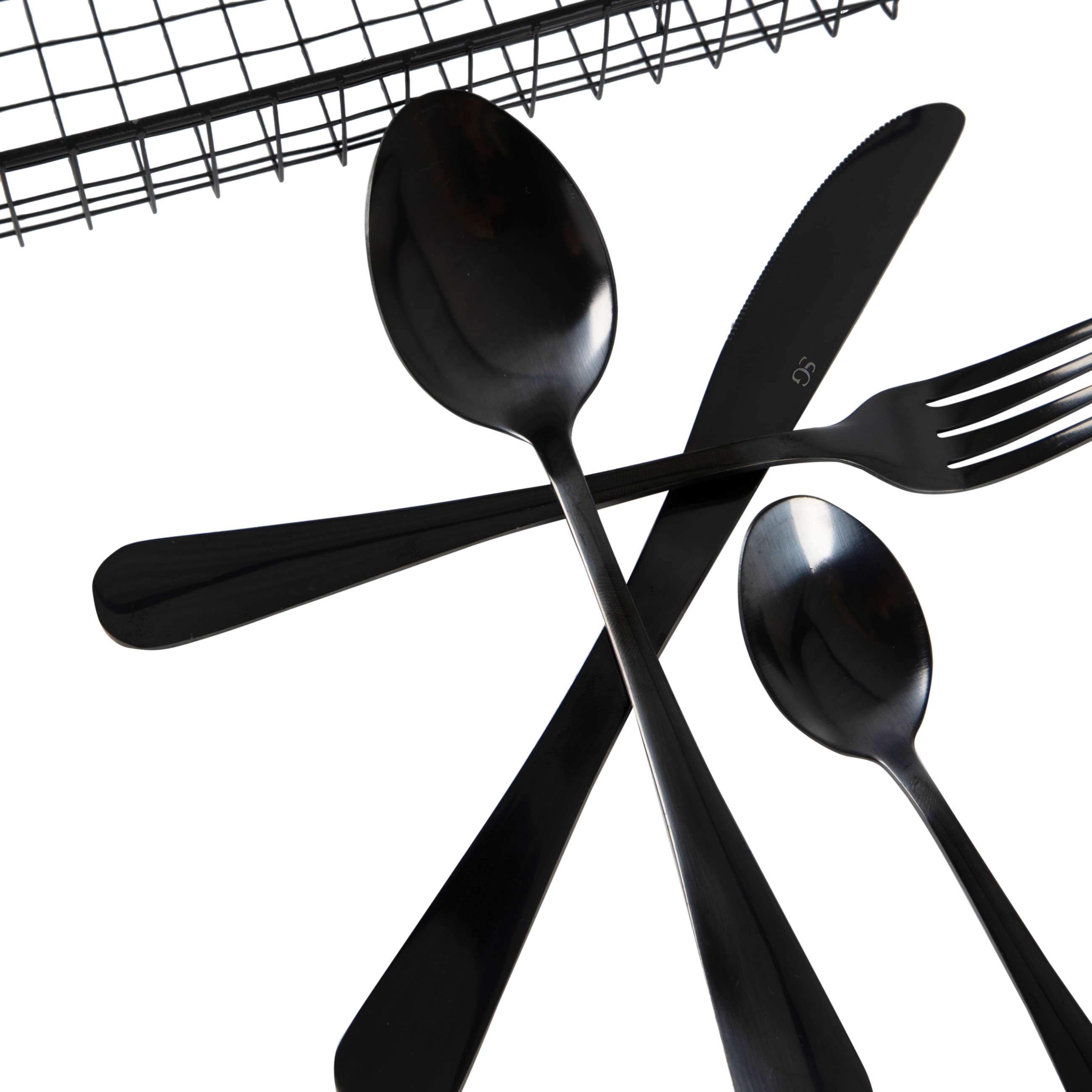 BLACK KAŞIK ÇATAL BIÇAK SETİ & KAŞIKLIK 24 PARÇA
