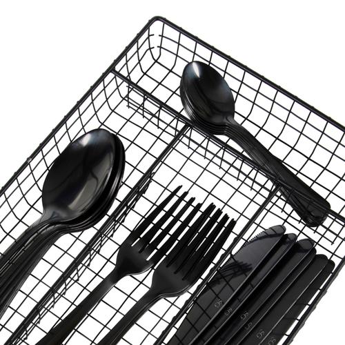  BLACK KAŞIK ÇATAL BIÇAK SETİ & KAŞIKLIK 24 PARÇA