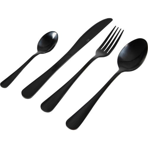  BLACK KAŞIK ÇATAL BIÇAK SETİ & KAŞIKLIK 24 PARÇA