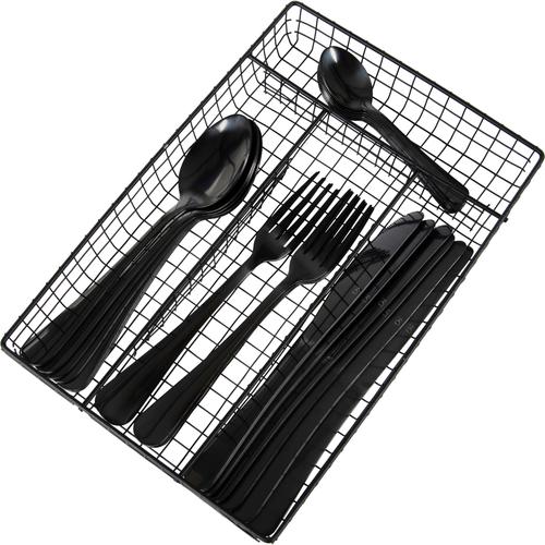  BLACK KAŞIK ÇATAL BIÇAK SETİ & KAŞIKLIK 24 PARÇA