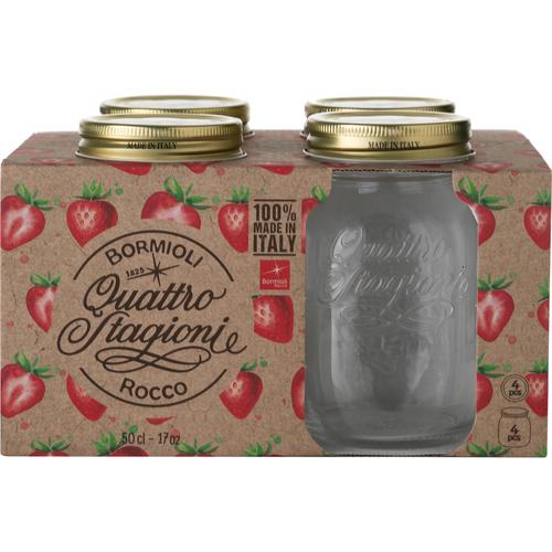  BORMIOLI ROCCO 4'LÜ KAVANOZ SETİ 0,5LT
