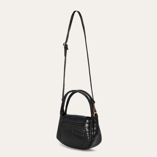  KROKODİL DESENLİ DERİ GÖRÜNÜMLÜ OMUZ ÇANTASI