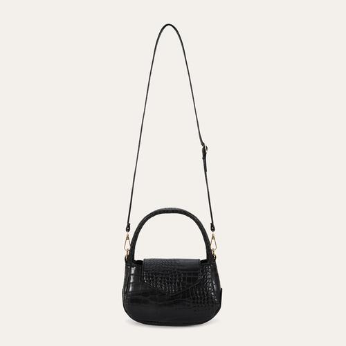  KROKODİL DESENLİ DERİ GÖRÜNÜMLÜ OMUZ ÇANTASI