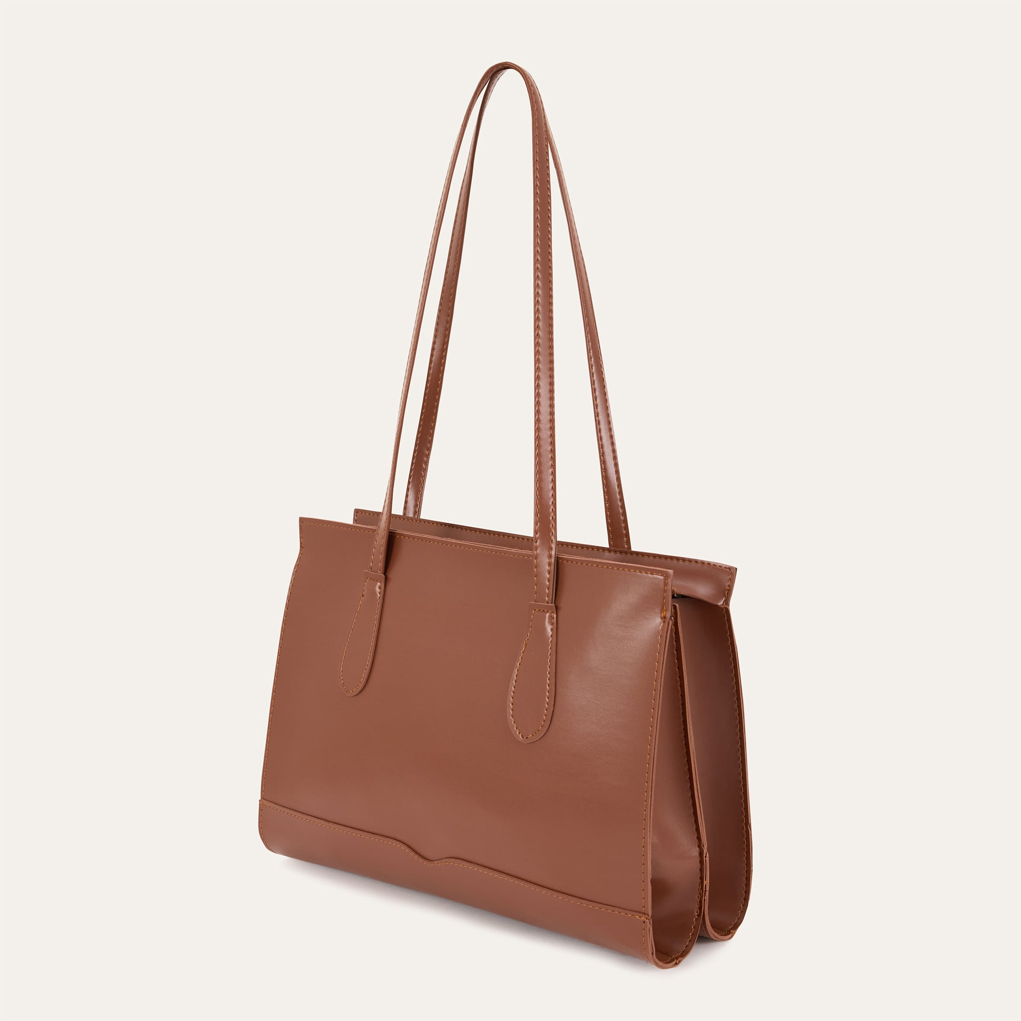 DERİ GÖRÜNÜMLÜ BÜYÜK TOTE ÇANTA