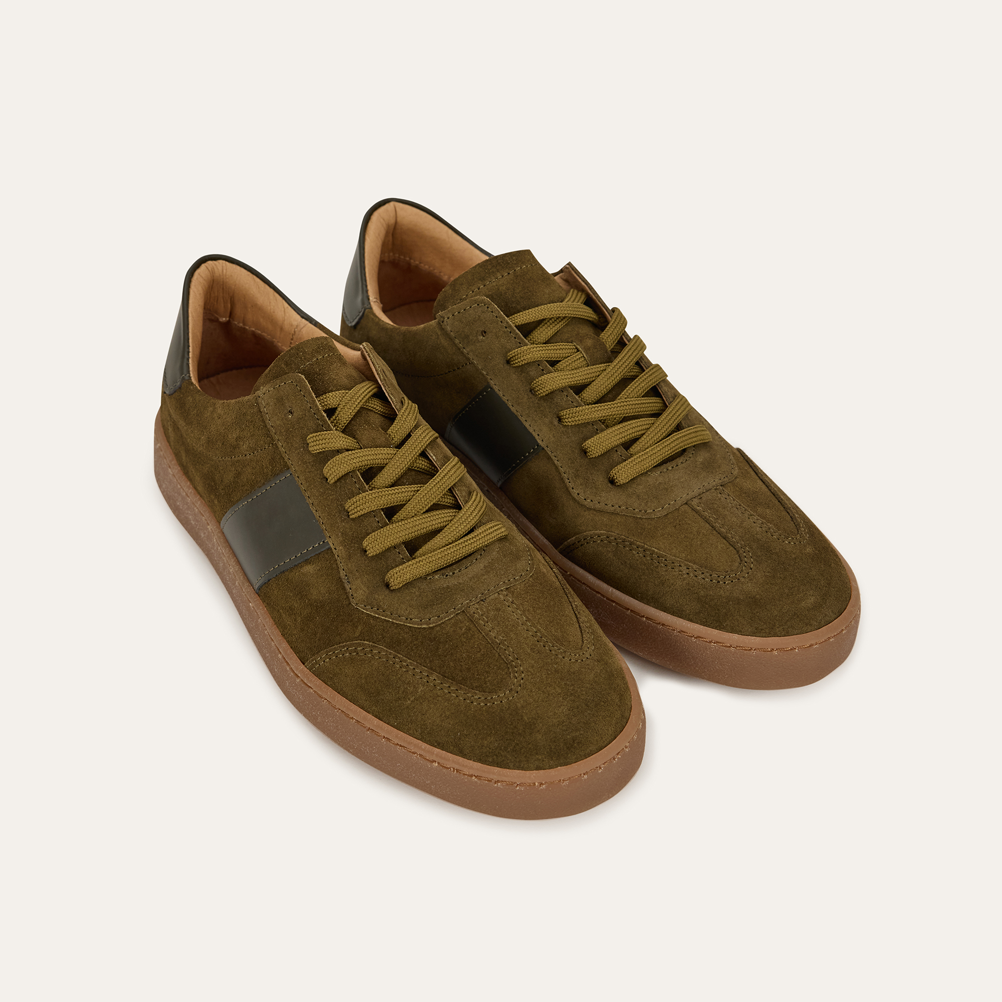 BAĞCIKLI DERİ SNEAKER AYAKKABI