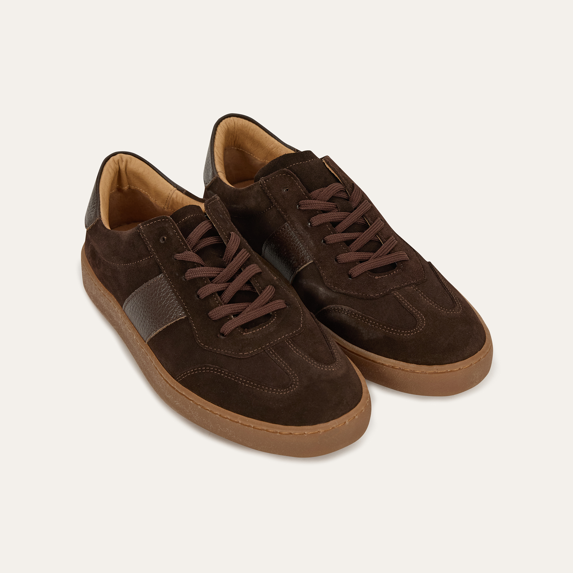 BAĞCIKLI DERİ SNEAKER AYAKKABI