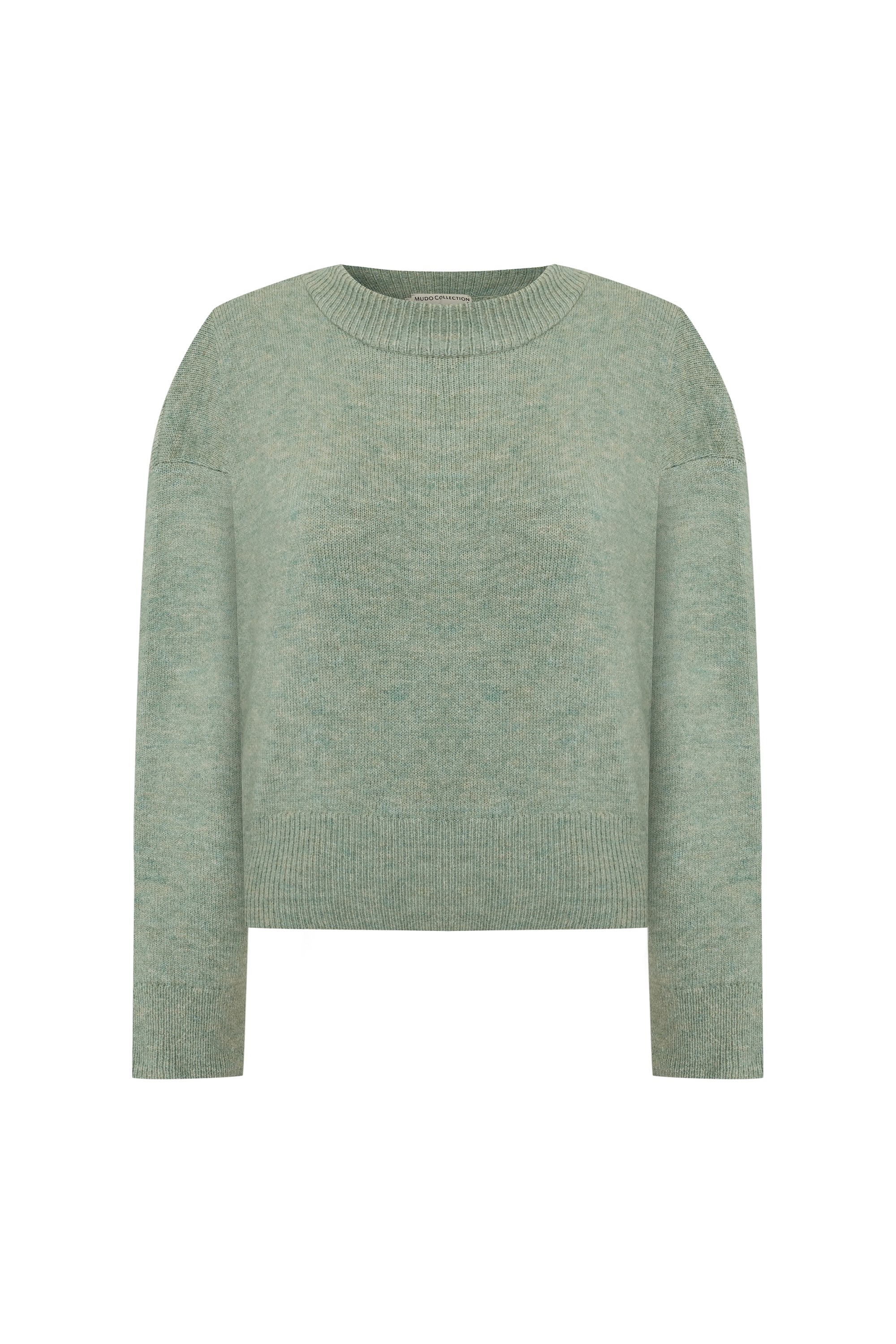 BİSİKLET YAKA CROP KAZAK