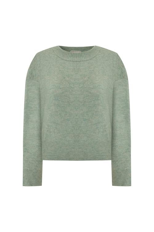  BİSİKLET YAKA CROP KAZAK