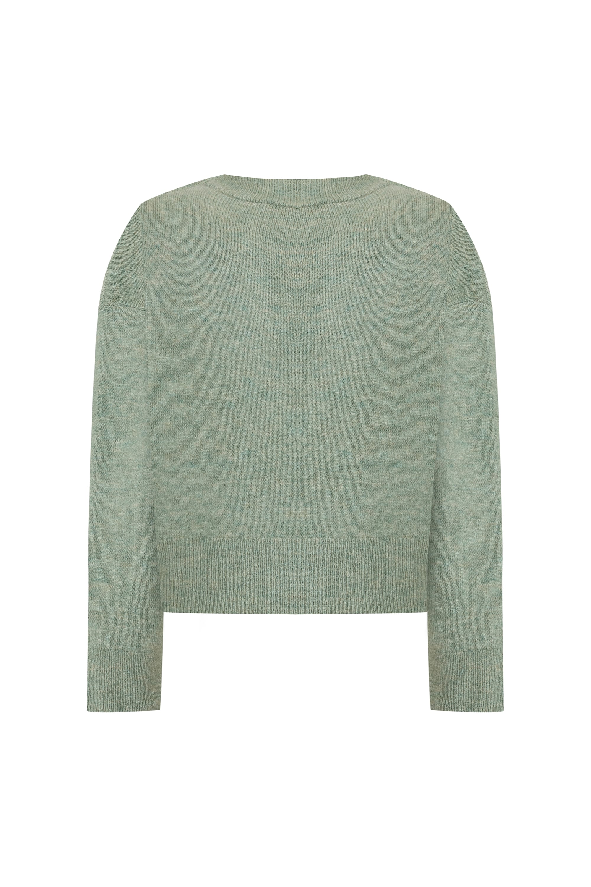 BİSİKLET YAKA CROP KAZAK