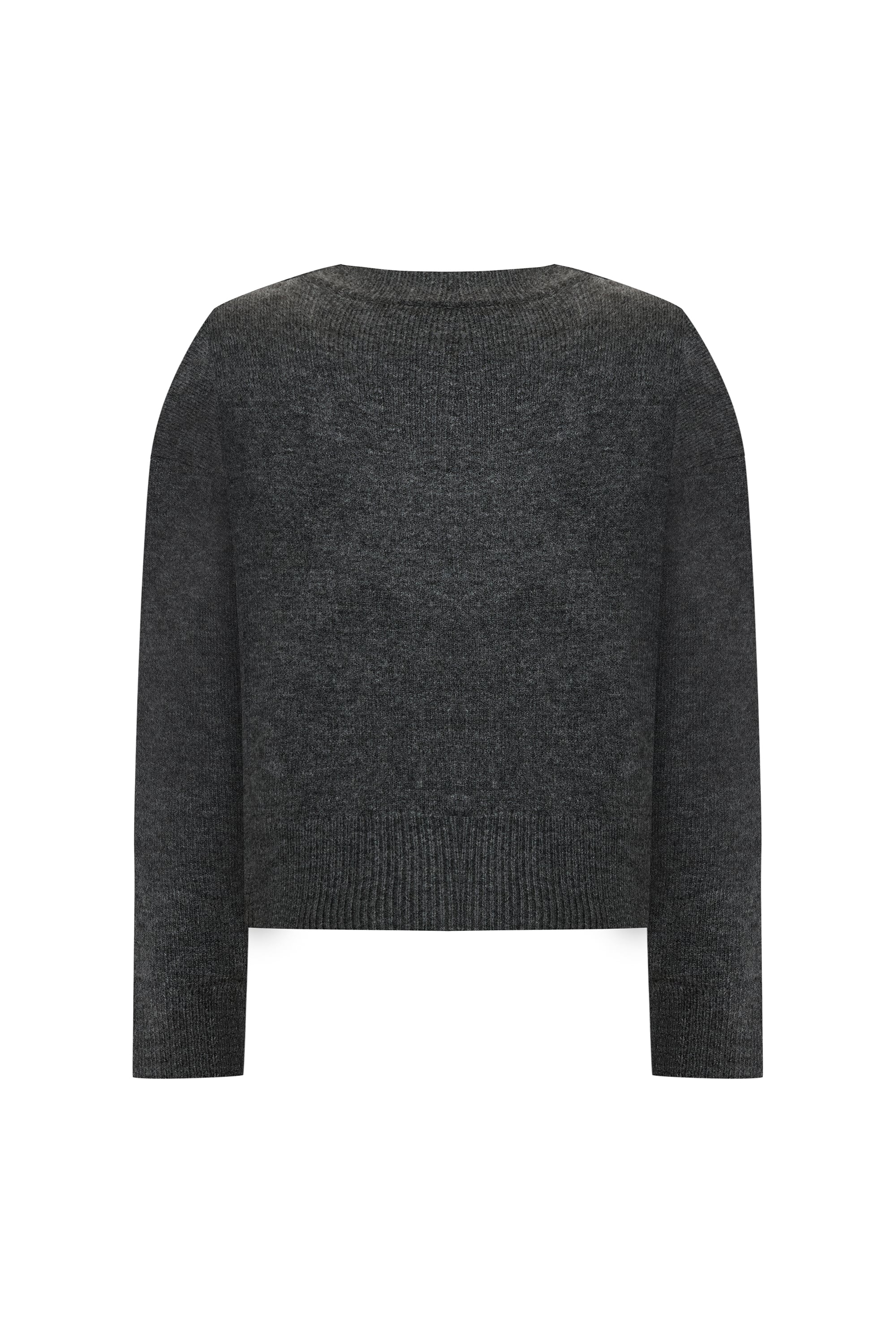 BİSİKLET YAKA CROP KAZAK