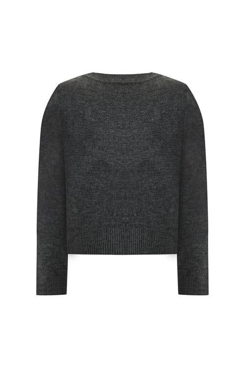  BİSİKLET YAKA CROP KAZAK