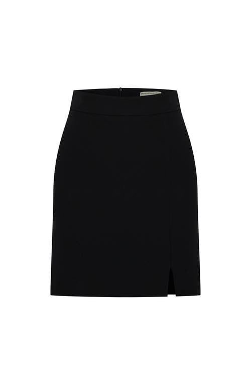 DAR KESİM YIRTMAÇLI MİNİ ETEK