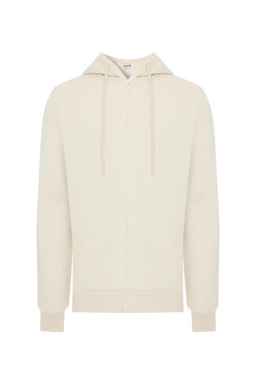  KAPÜŞONLU FERMUARLI OVERSIZE SWEATSHIRT