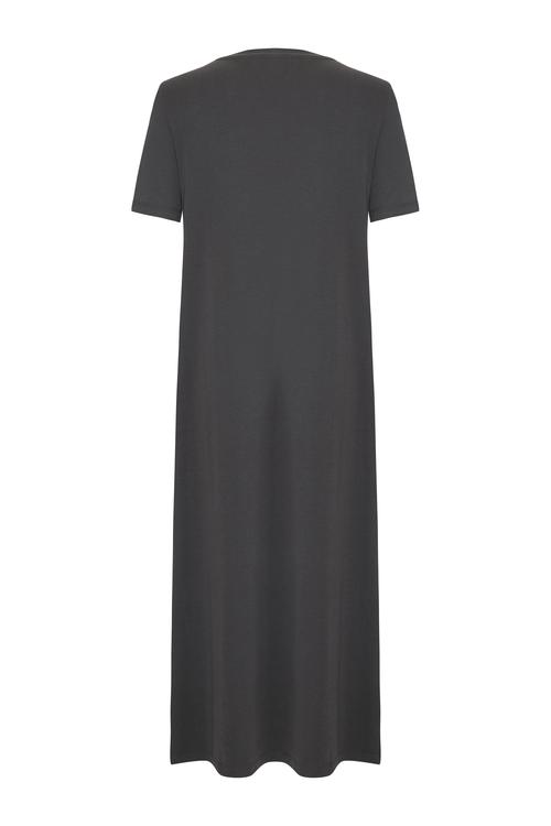  A FORM KISA KOLLU MİDİ ELBİSE