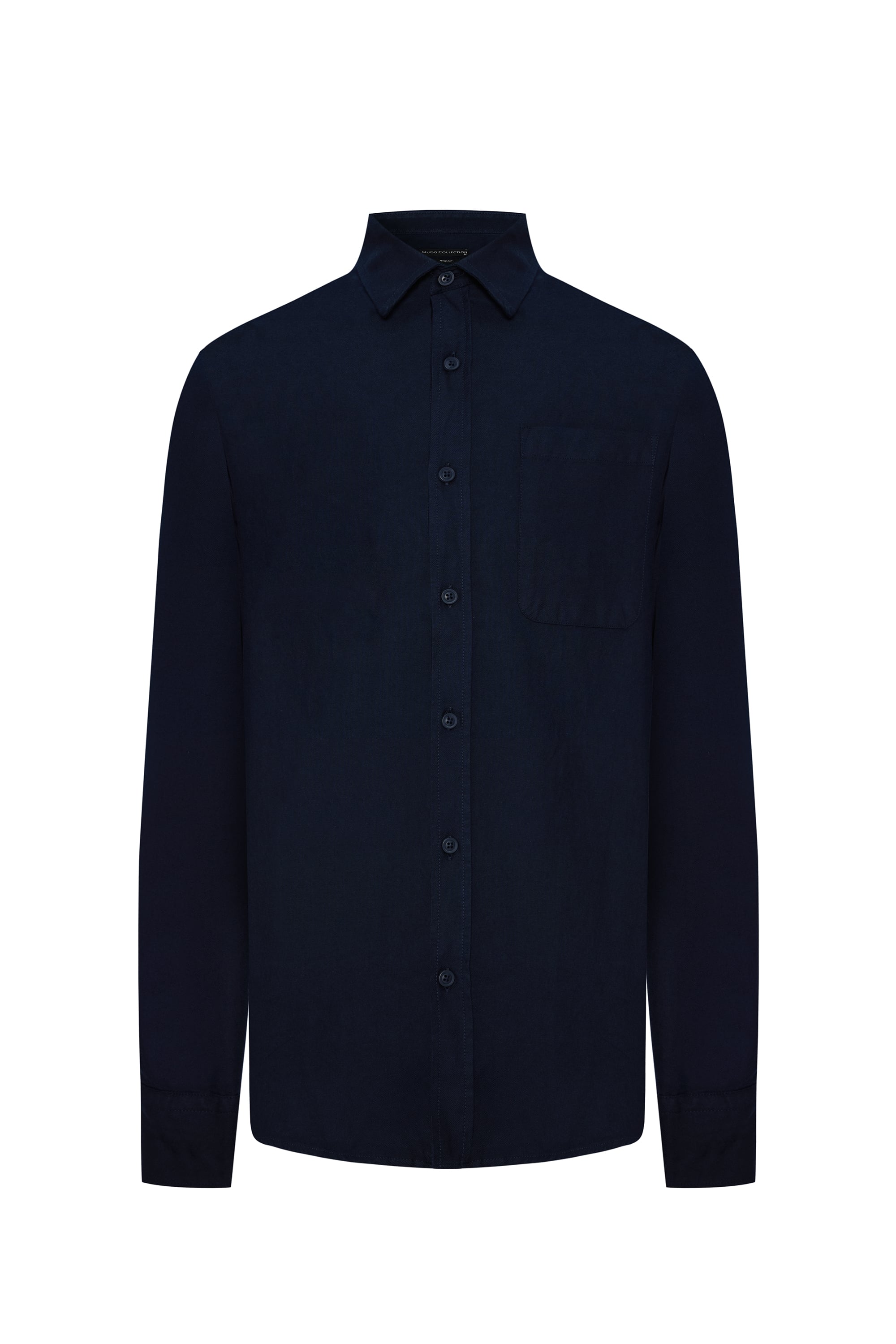 REGULAR FIT TEK CEPLİ UZUN KOLLU GÖMLEK