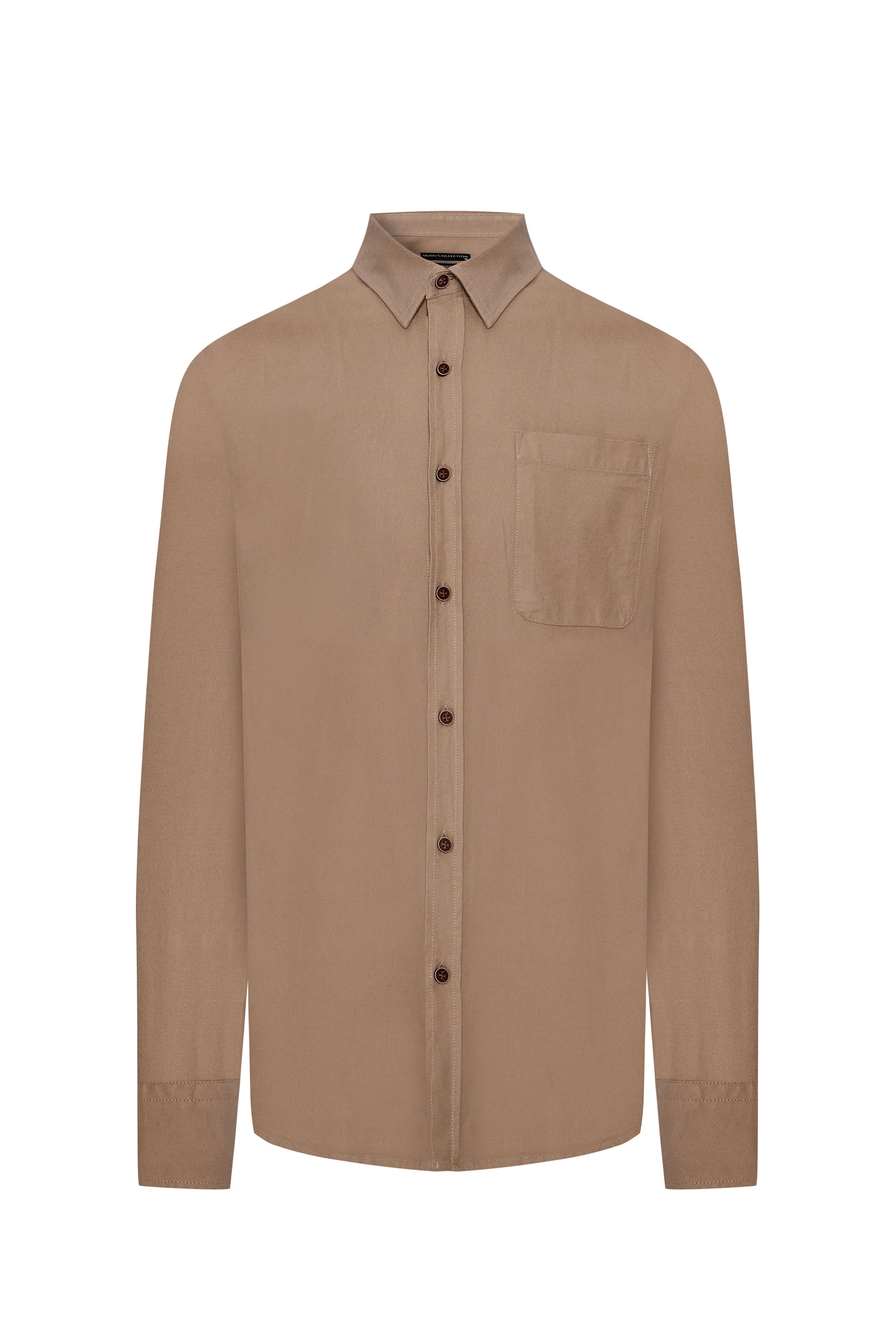 REGULAR FIT TEK CEPLİ UZUN KOLLU GÖMLEK