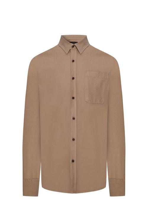  REGULAR FIT TEK CEPLİ UZUN KOLLU GÖMLEK