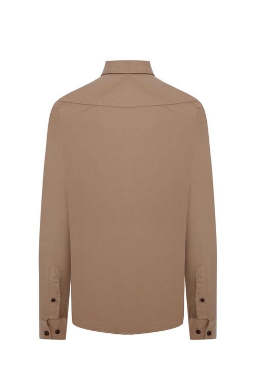  REGULAR FIT TEK CEPLİ UZUN KOLLU GÖMLEK