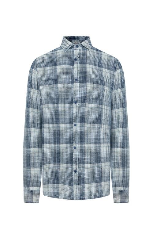 EKOSELİ DOKULU REGULAR FIT GÖMLEK