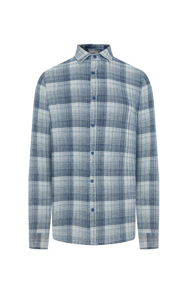 EKOSELİ DOKULU REGULAR FIT GÖMLEK