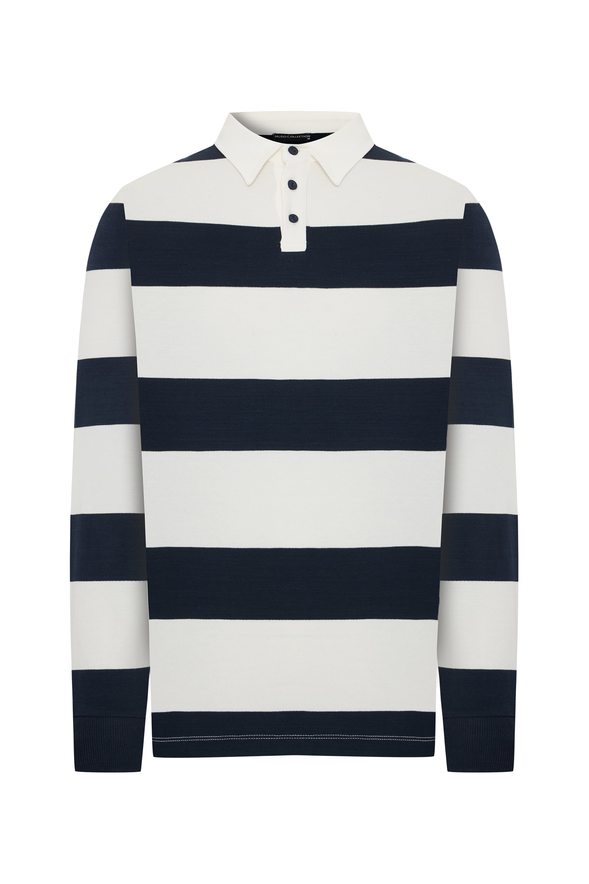 POLO YAKA ÇİZGİLİ SWEATSHIRT