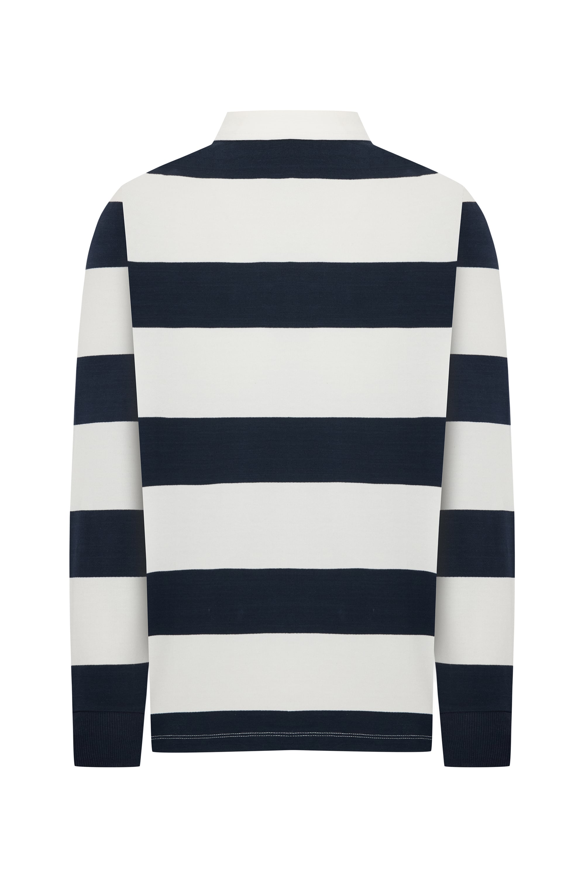 POLO YAKA ÇİZGİLİ SWEATSHIRT