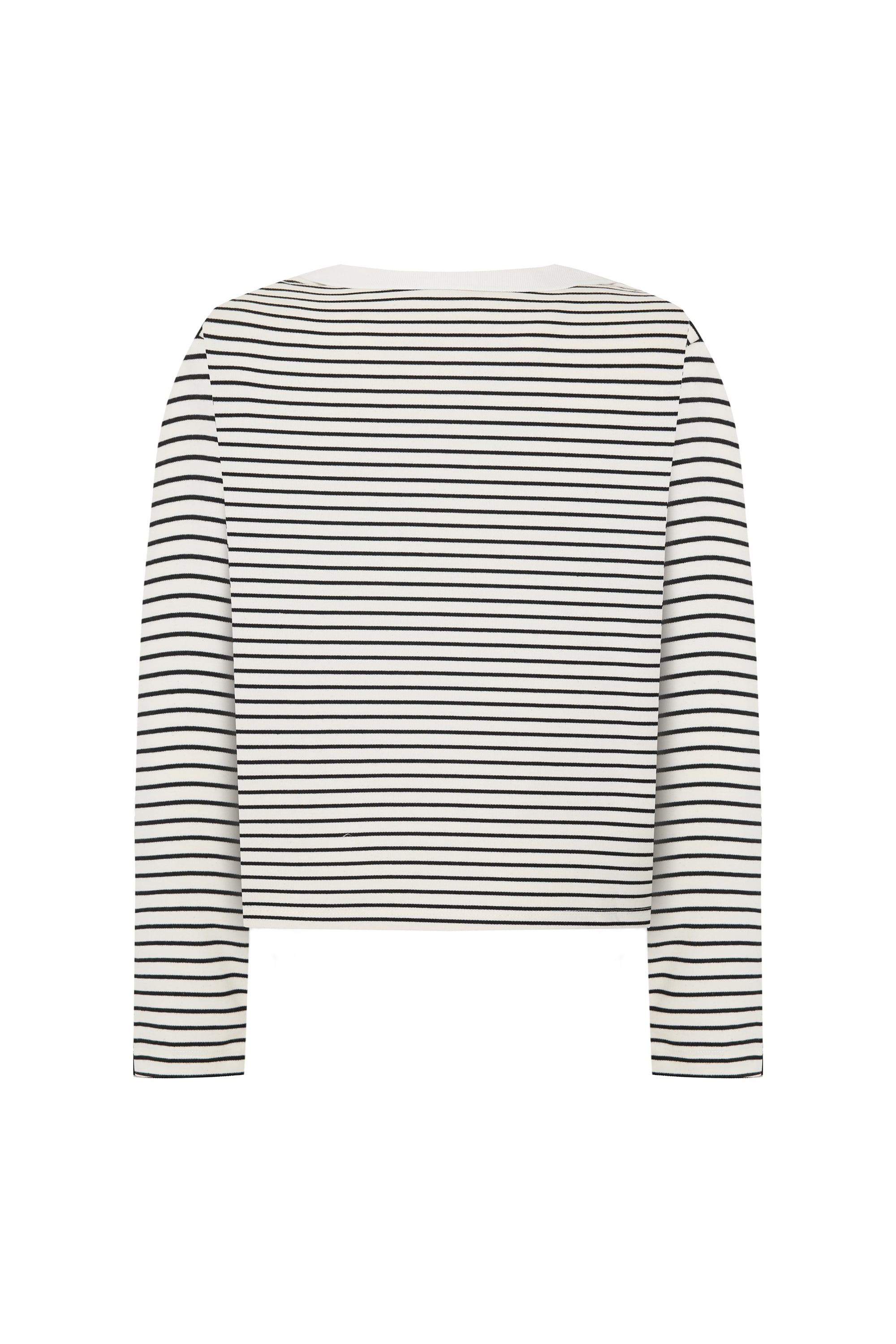 POLO YAKA ÇİZGİLİ SWEATSHIRT