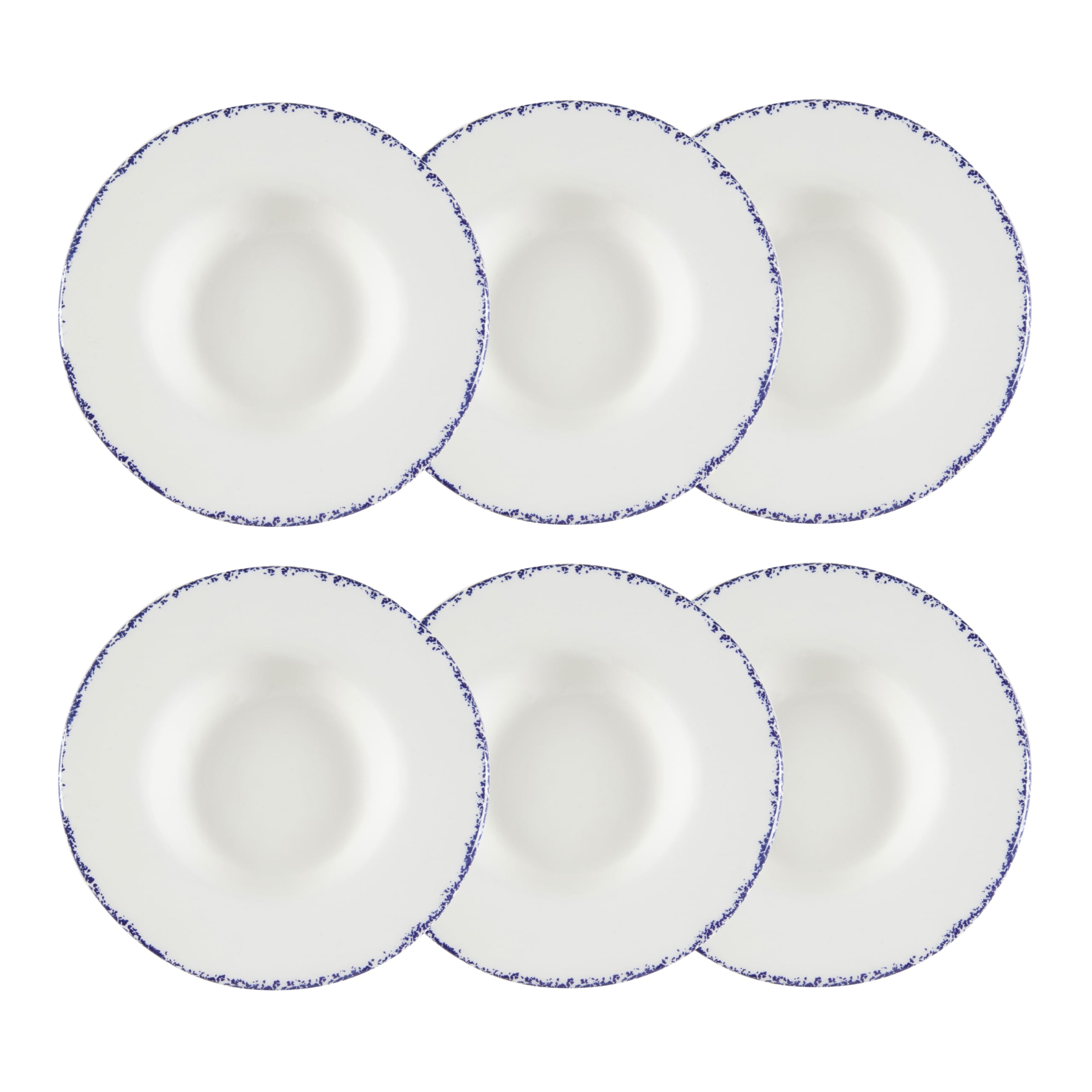 SERAMİK LACİVERT ÇAY TABAĞI SETİ -6LI