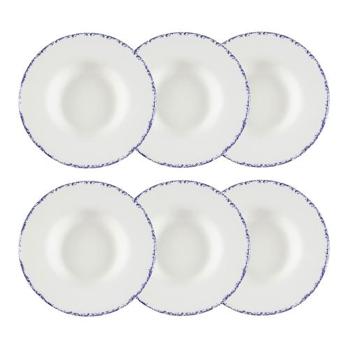  SERAMİK LACİVERT ÇAY TABAĞI SETİ -6LI