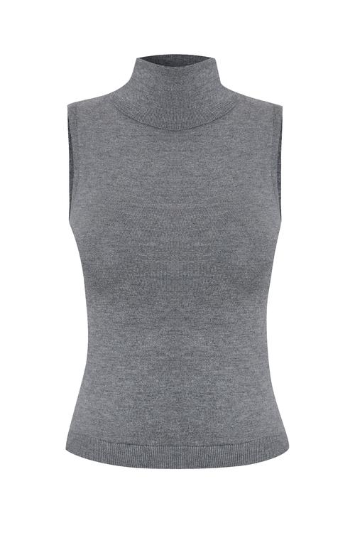  BALIKÇI YAKA KOLSUZ KAZAK