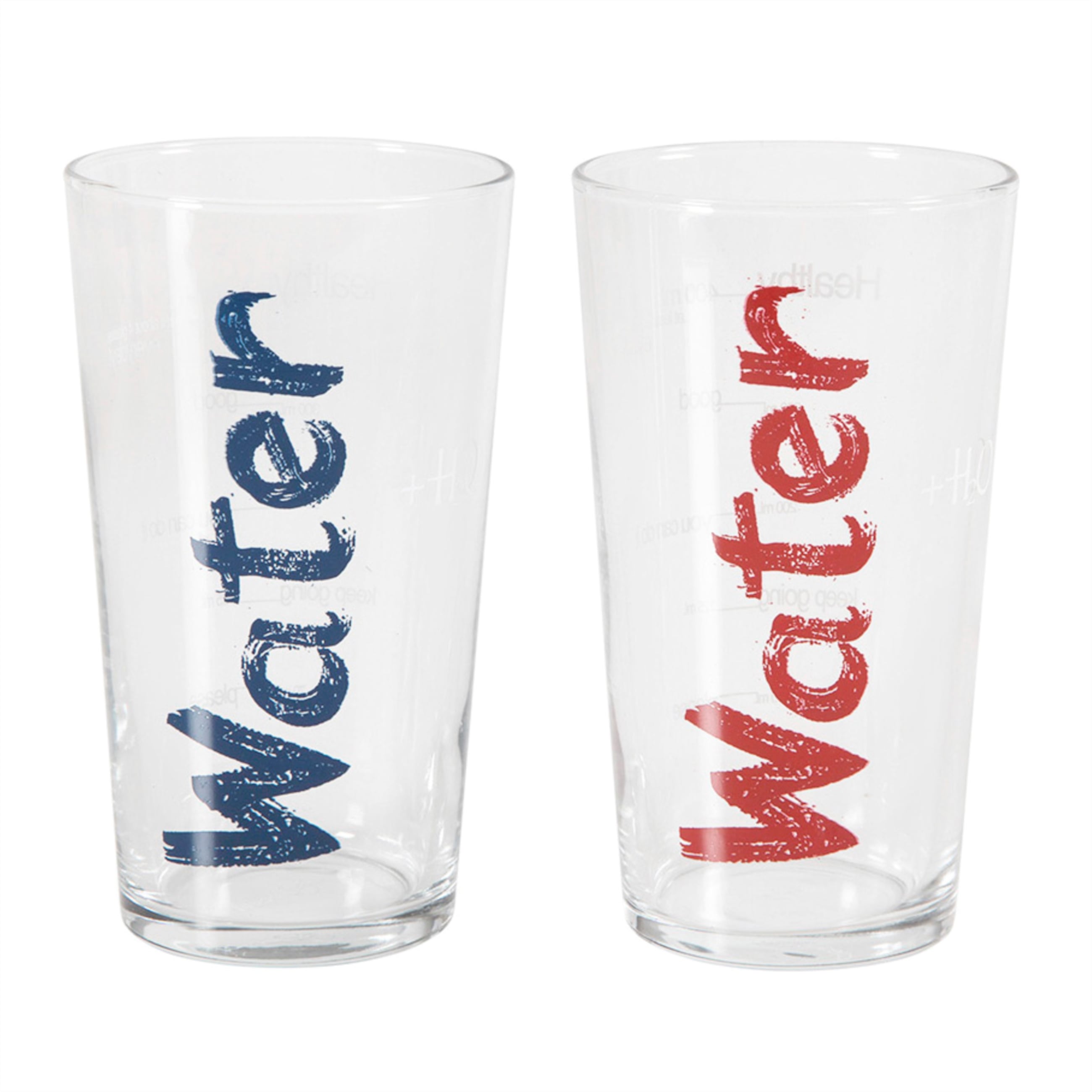 WATER BARDAK 570 ML 2'Lİ SET -MAVİ&KIRMIZI