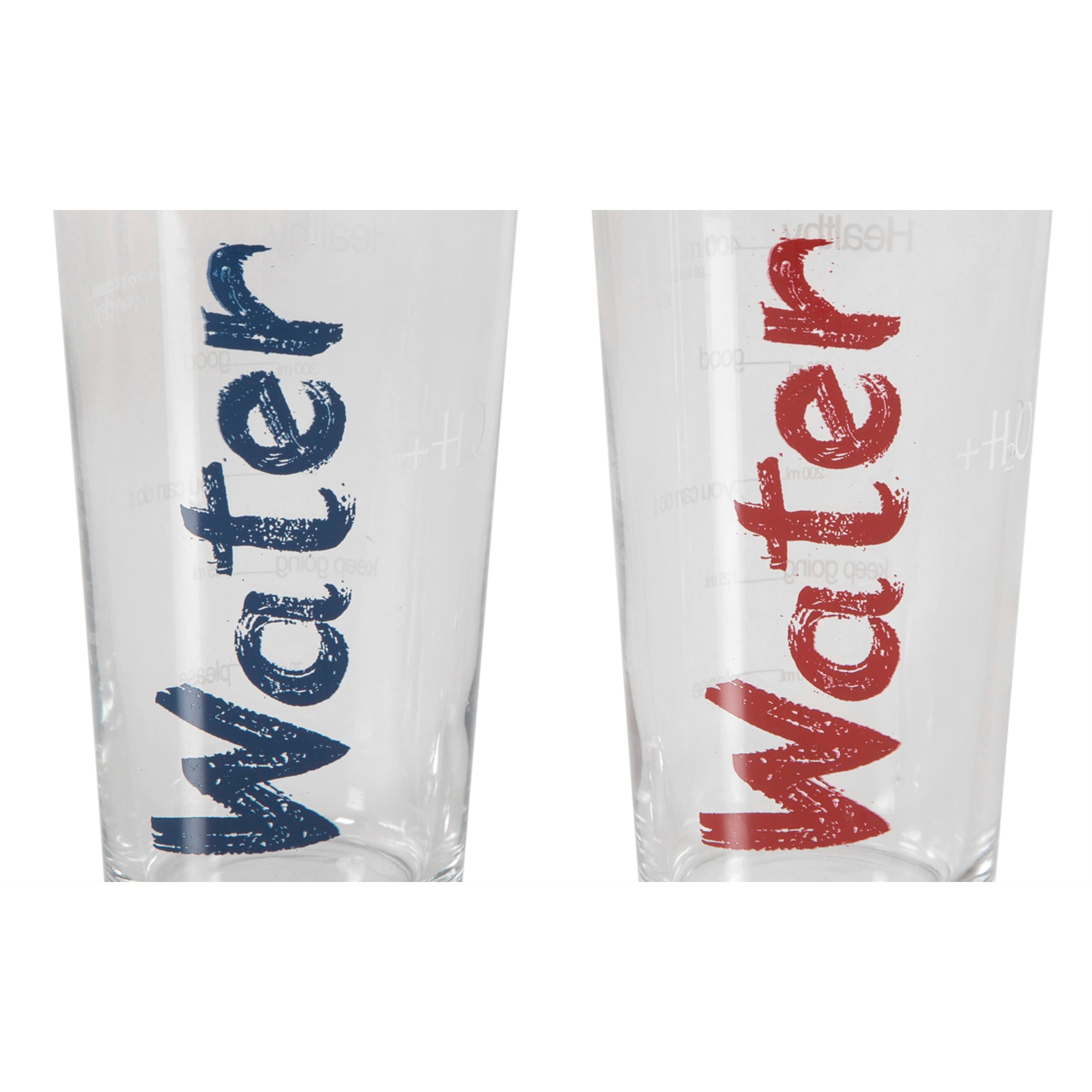 WATER BARDAK 570 ML 2'Lİ SET -MAVİ&KIRMIZI