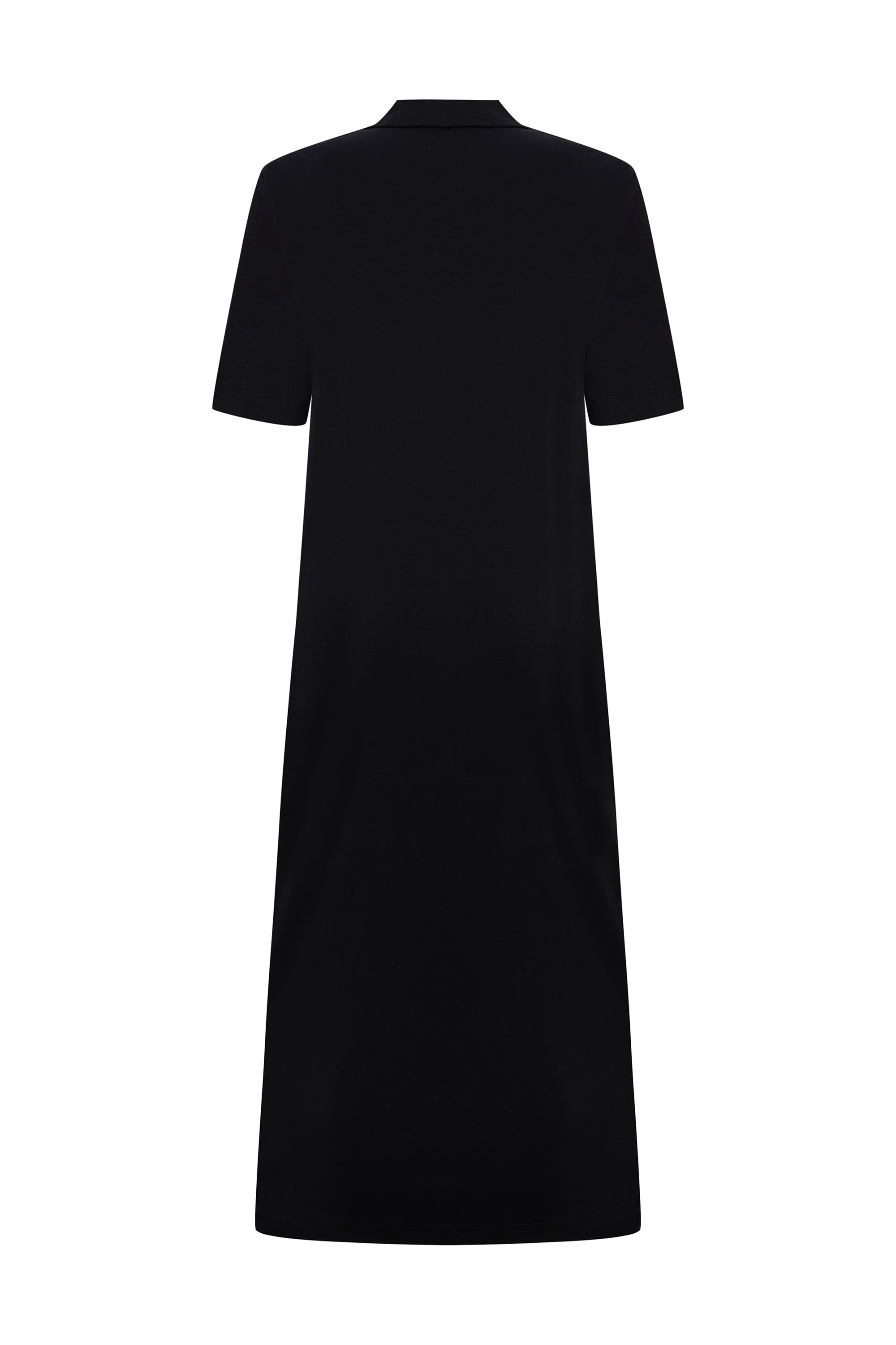 POLO YAKA KISA KOLLU UZUN ELBİSE