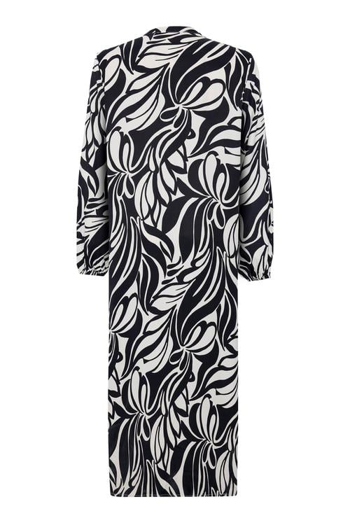  BASKILI MİDİ GÖMLEK ELBİSE