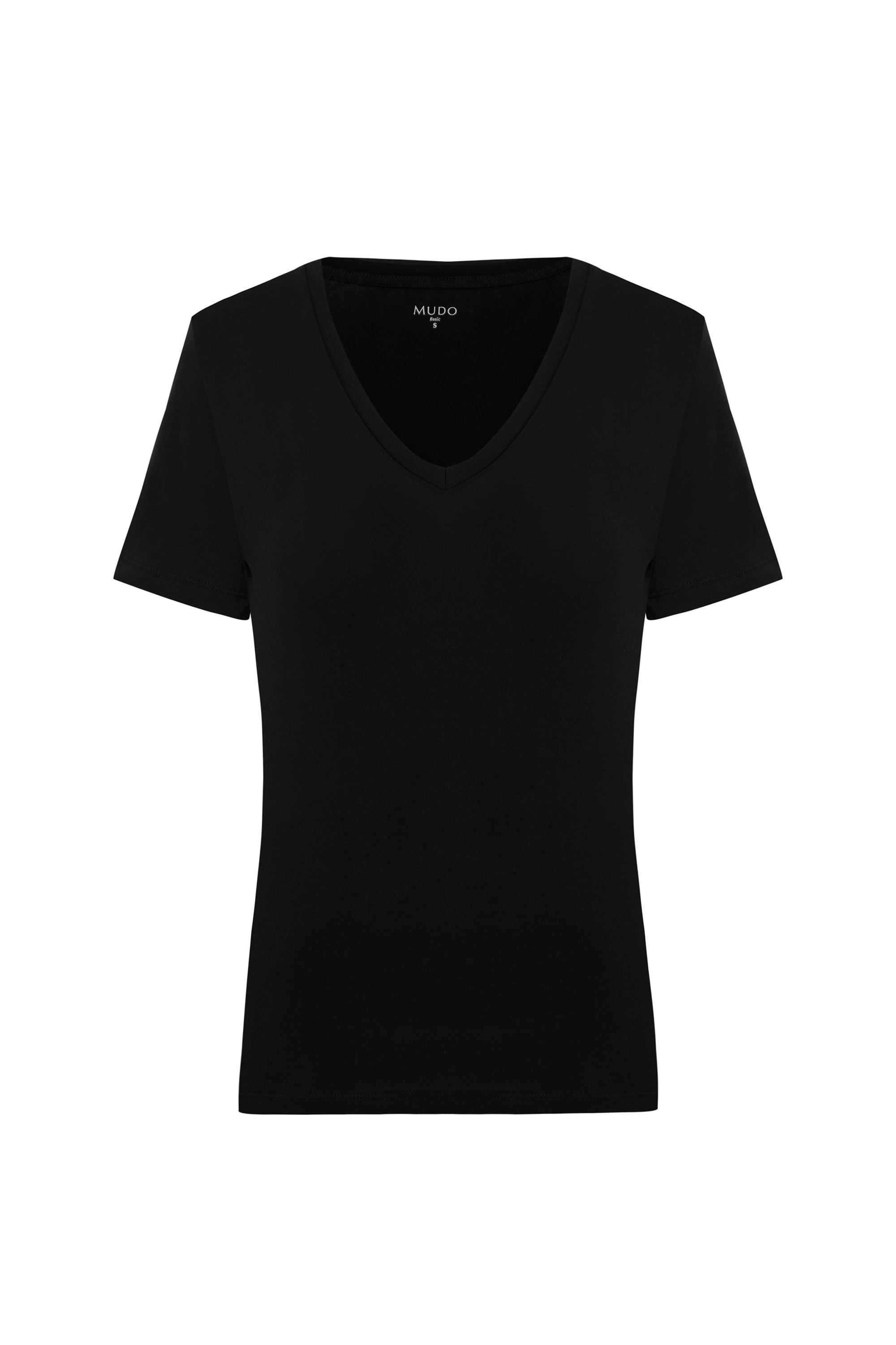 V YAKA KISA KOLLU T-SHIRT