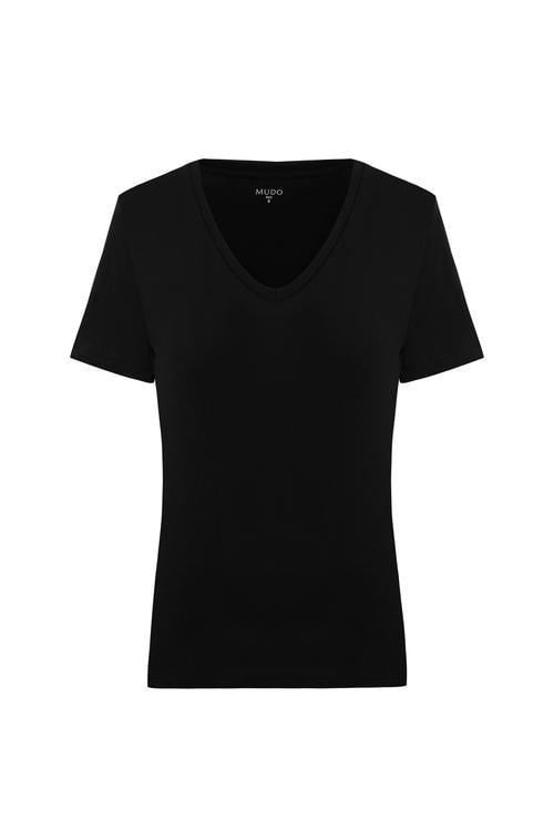  V YAKA KISA KOLLU T-SHIRT