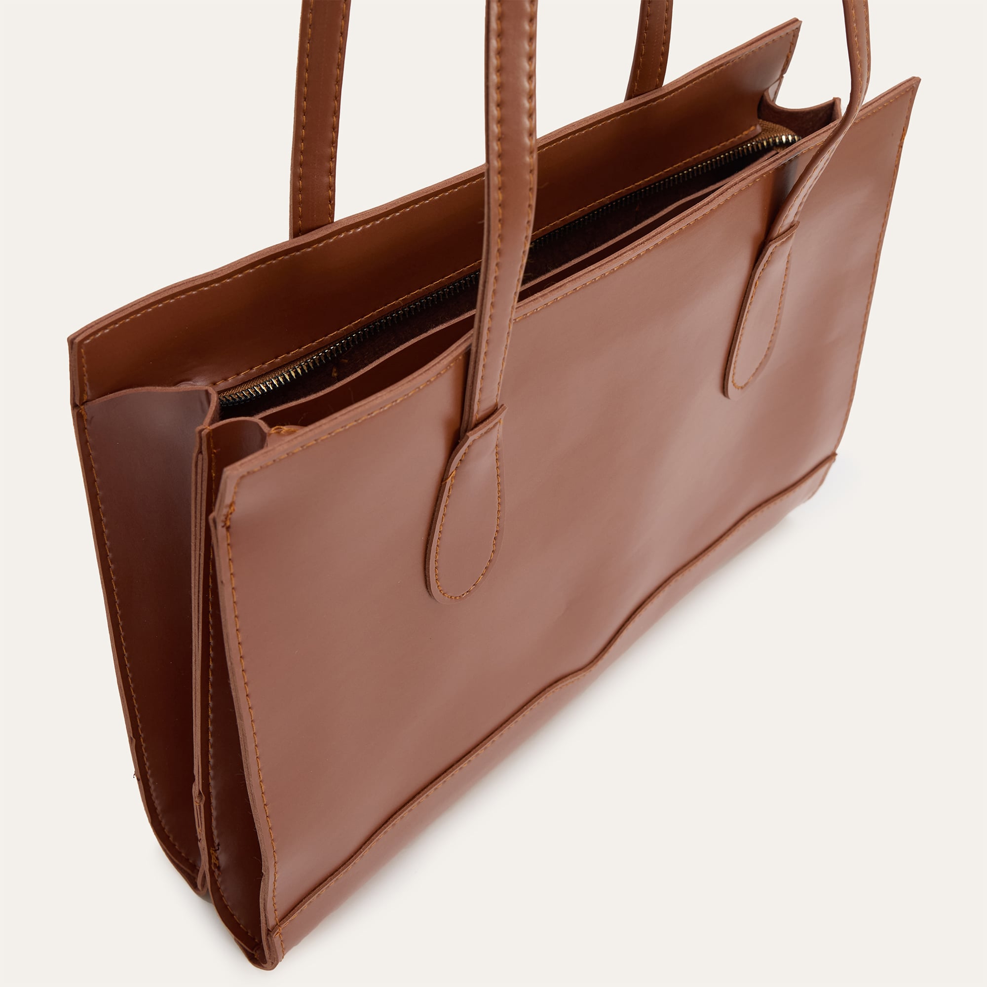 DERİ GÖRÜNÜMLÜ BÜYÜK TOTE ÇANTA