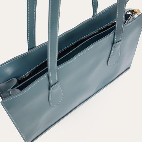 DERİ GÖRÜNÜMLÜ BÜYÜK TOTE ÇANTA