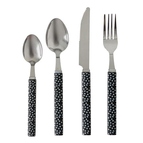  BLACK 24 PARÇA SEPETLİ ÇATAL BIÇAK SETİ