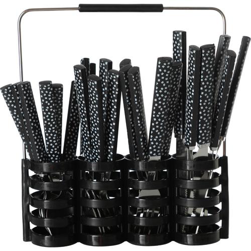  BLACK 24 PARÇA SEPETLİ ÇATAL BIÇAK SETİ