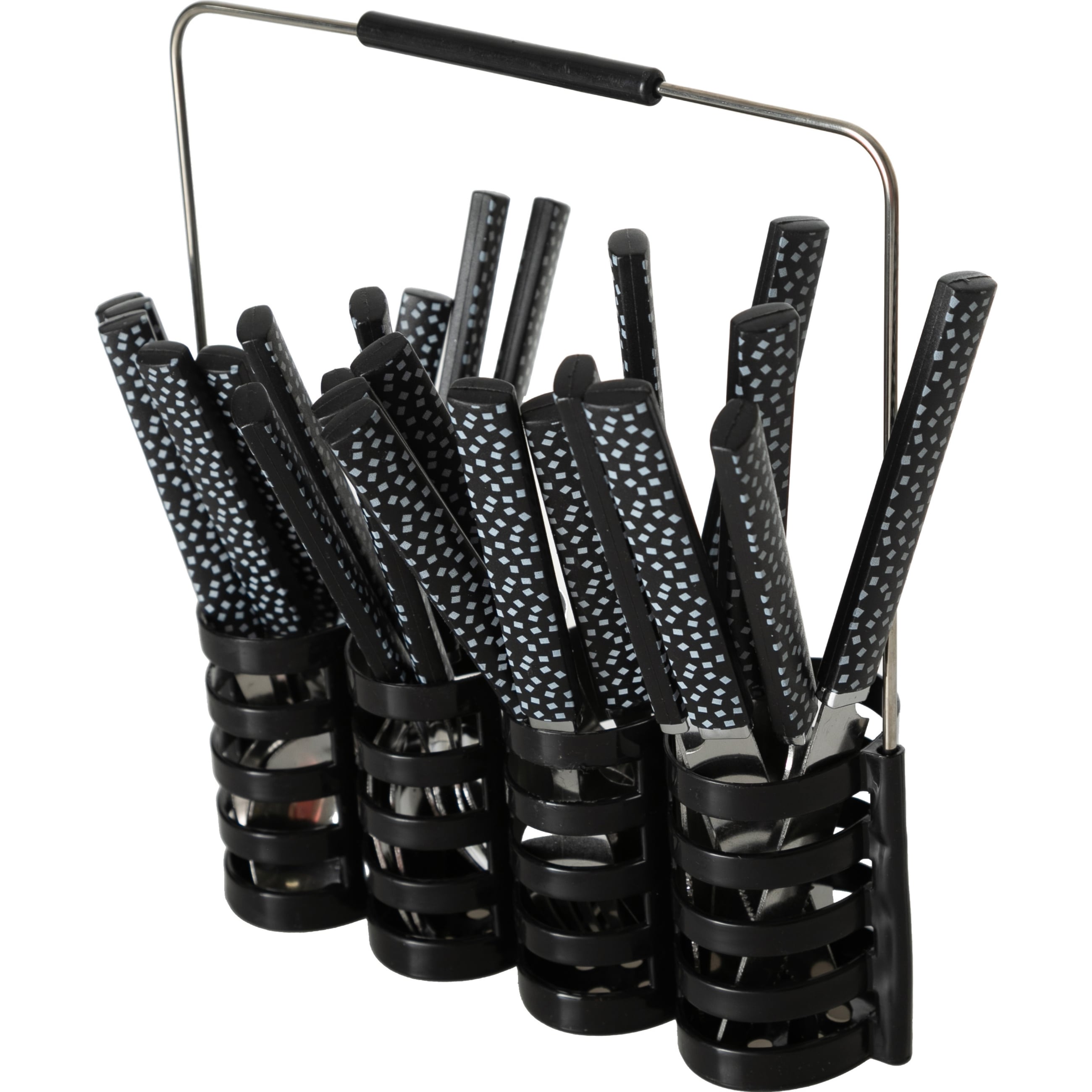 BLACK 24 PARÇA SEPETLİ ÇATAL BIÇAK SETİ