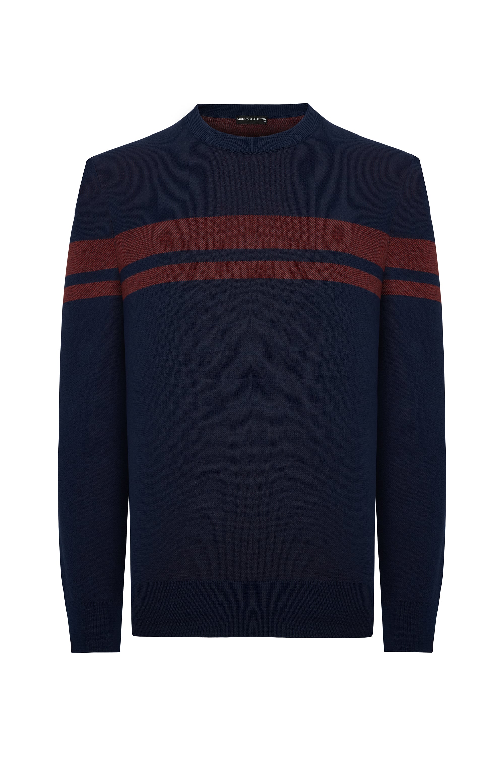 BLOKLU BİSİKLET YAKA KAZAK