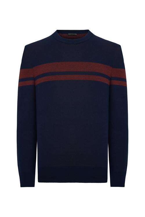  BLOKLU BİSİKLET YAKA KAZAK