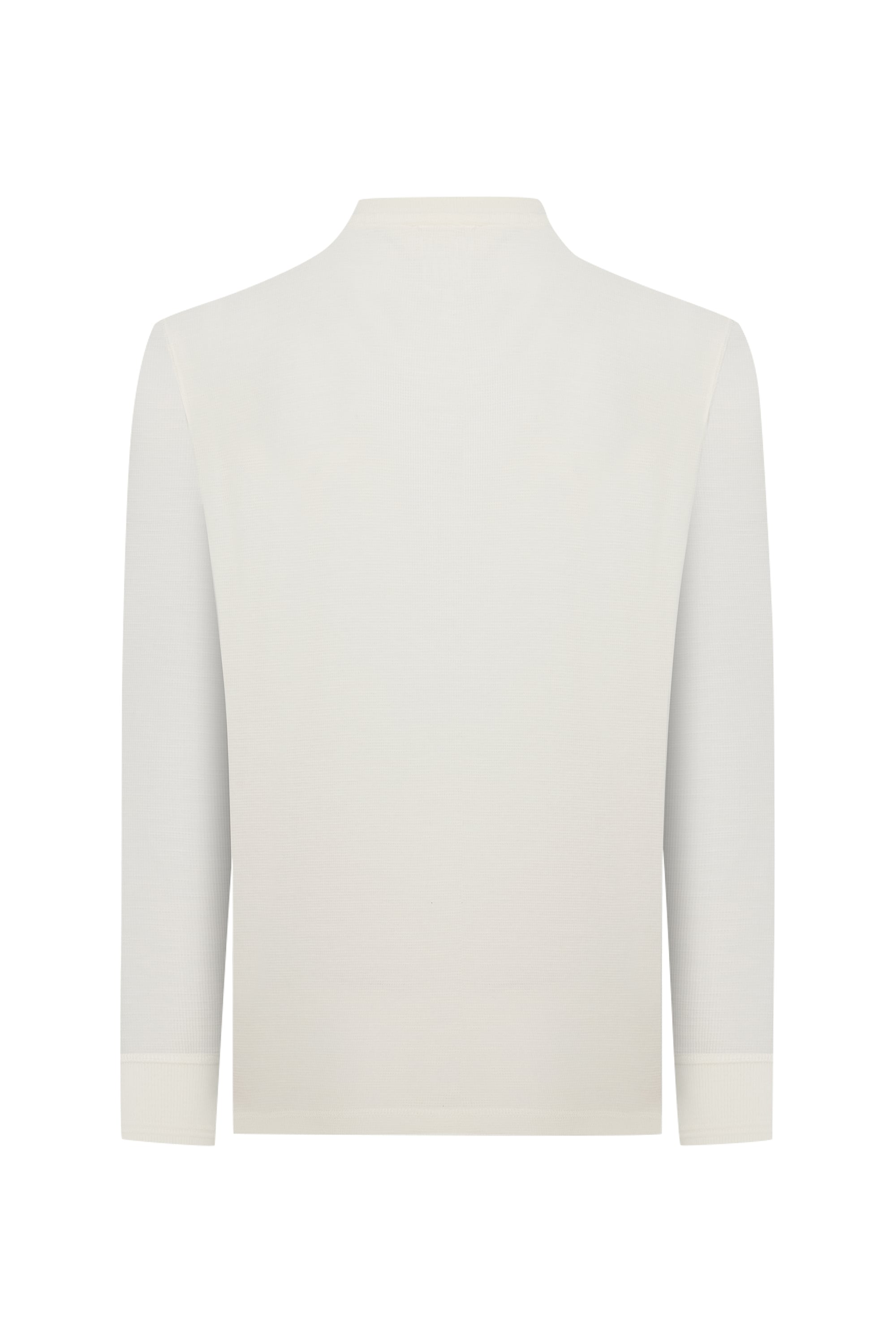 HENLEY YAKA UZUN KOLLU T-SHIRT