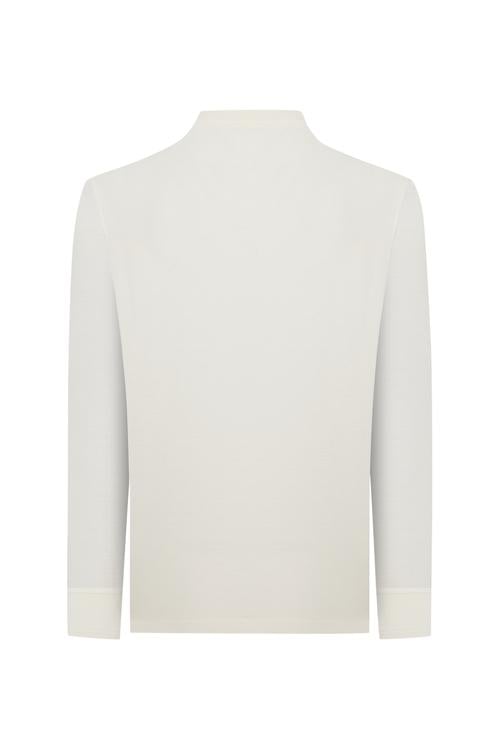  HENLEY YAKA UZUN KOLLU T-SHIRT