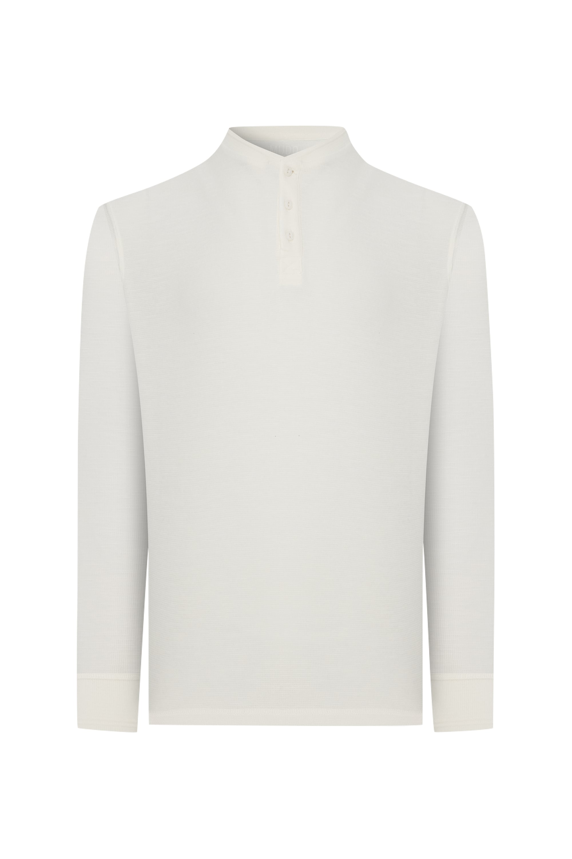 HENLEY YAKA UZUN KOLLU T-SHIRT