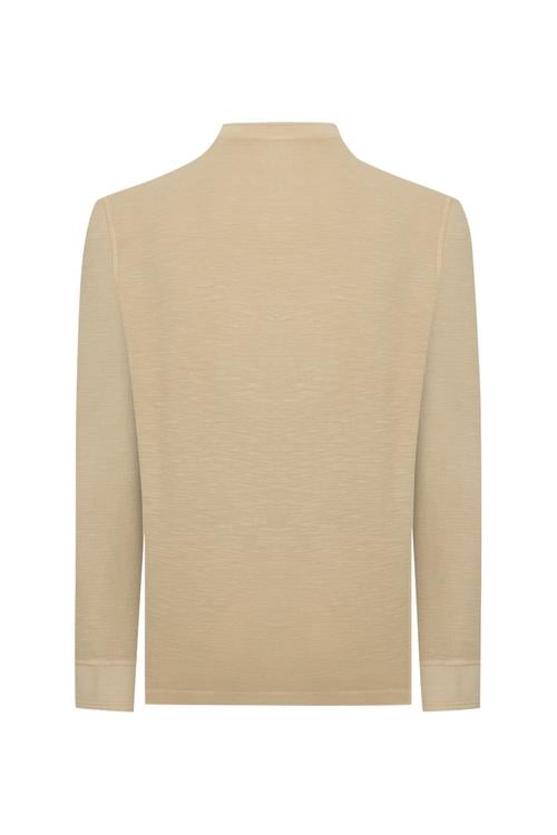  HENLEY YAKA UZUN KOLLU T-SHIRT