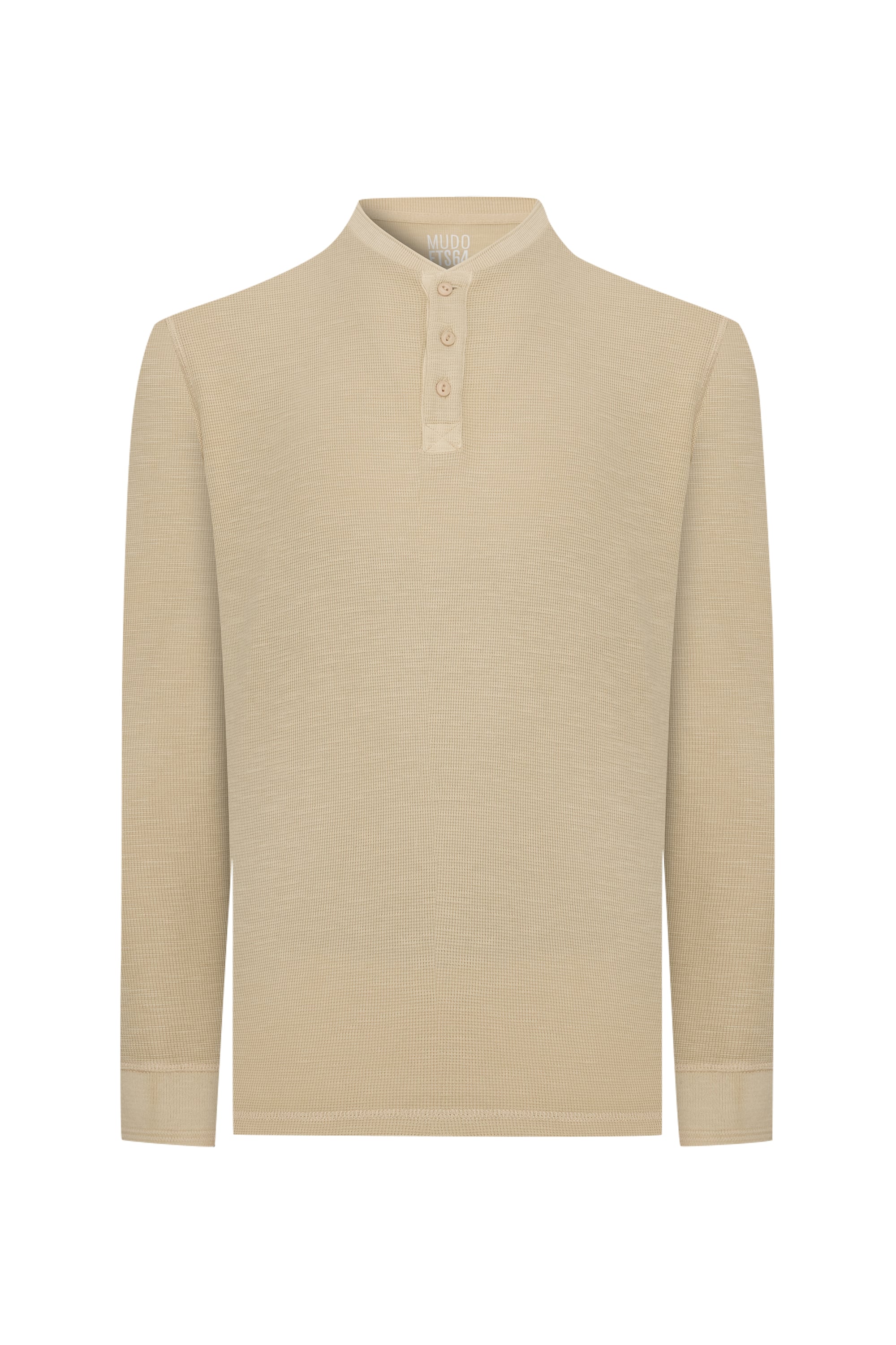 HENLEY YAKA UZUN KOLLU T-SHIRT